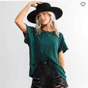 We The Free Raw Edge Top